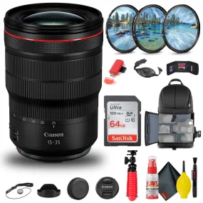 Canon RF 15-35mm f/2.8L IS USM Lens (3682C002)   Filter Kit   BackPack   More