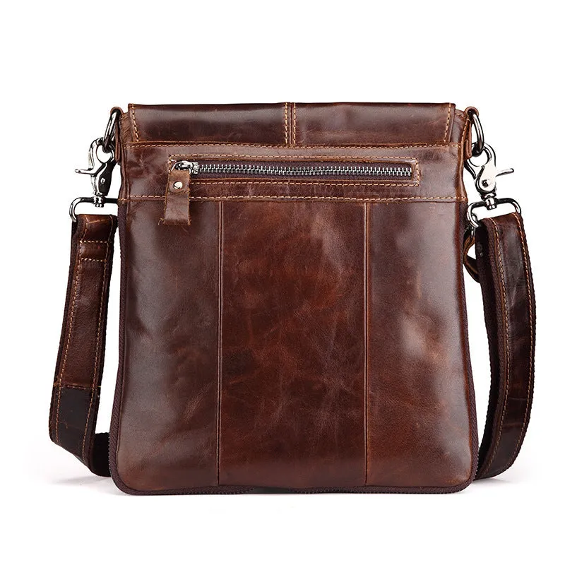 Casual Vintage Men's Leahter Crossbody Bag for IPad 5217