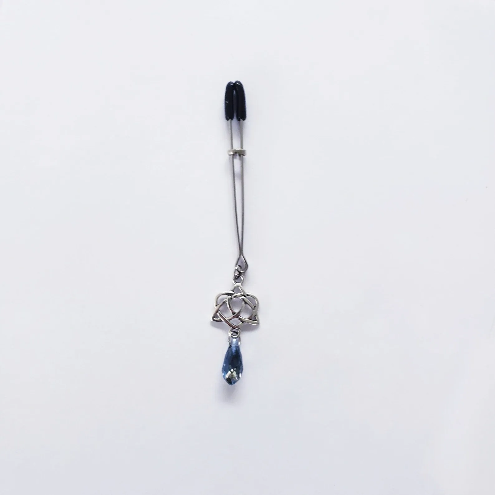 Celtic Triquetra and Heart, Crystal Tweezer Clitoral Clamp