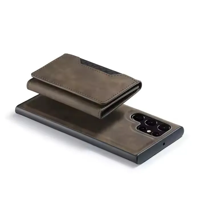 Chokore Classic Flip Wallet Cover (Dark Brown) for iPhone