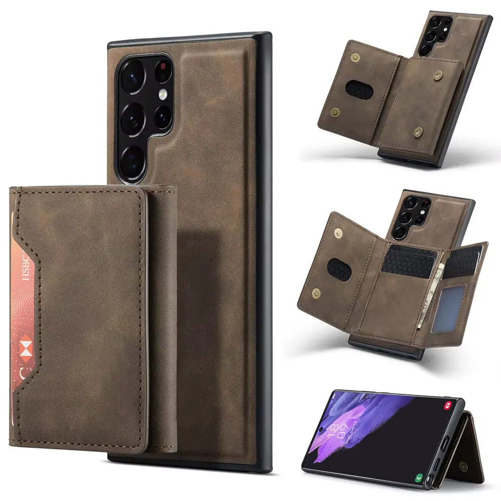 Chokore Classic Flip Wallet Cover (Dark Brown) for iPhone