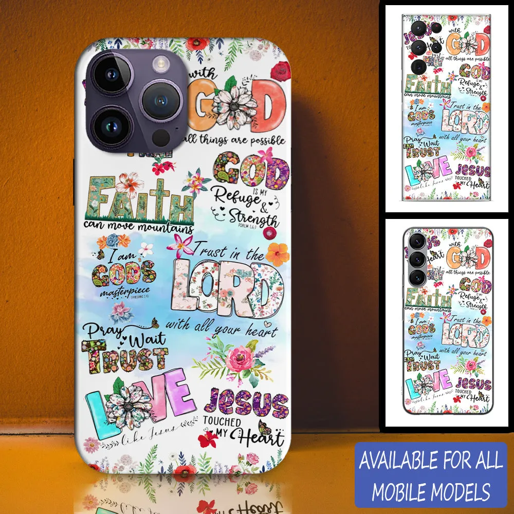 Christian Bible Verse Affirmations Sublimation - Bible Verse Personalized Phone Case - Christian Phone Case