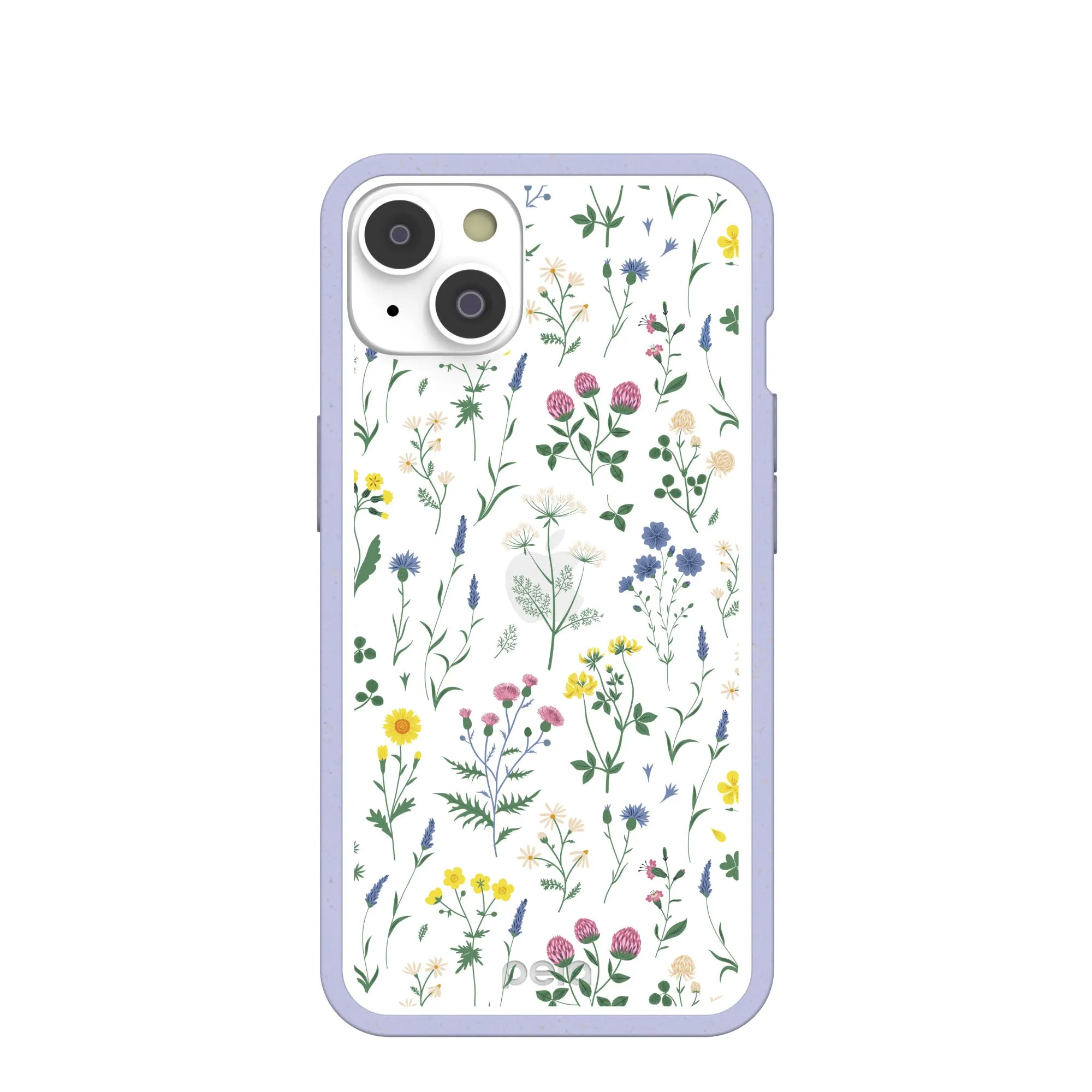 Clear Shadow Blooms iPhone 14 Case With Lavender Ridge