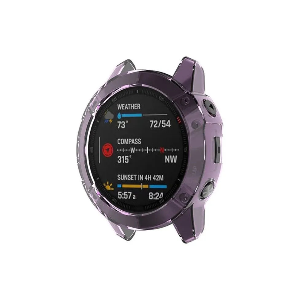 Cool transparent cover for Garmin Fenix 6 / 6 Pro Purple