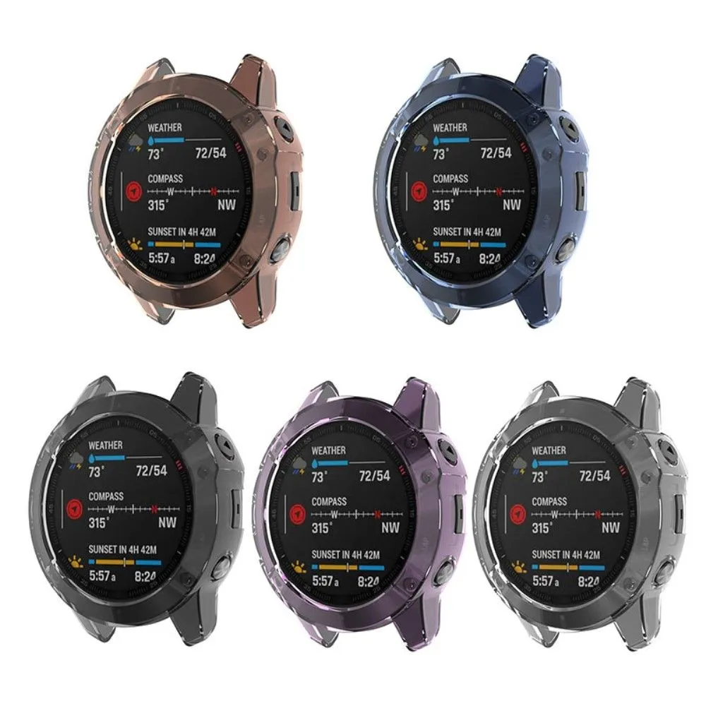 Cool transparent cover for Garmin Fenix 6 / 6 Pro Purple