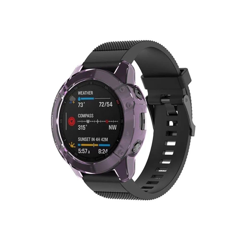 Cool transparent cover for Garmin Fenix 6 / 6 Pro Purple