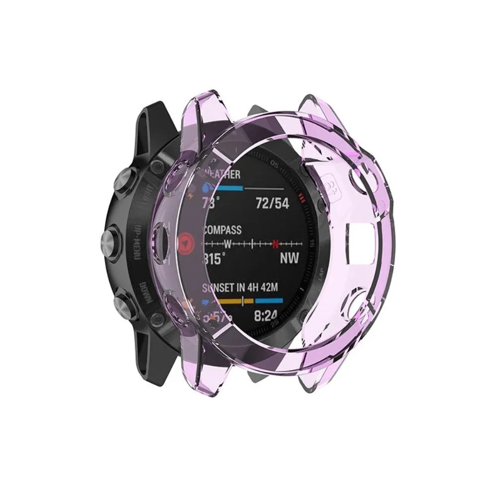 Cool transparent cover for Garmin Fenix 6 / 6 Pro Purple