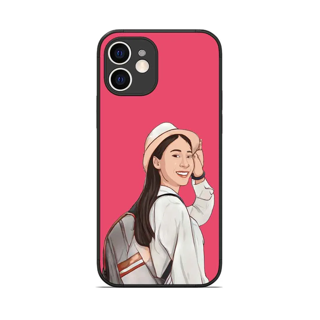 Custom Phone Cases with Pictures Pink iPhone 12 Case With Image - Cartoonize Filter