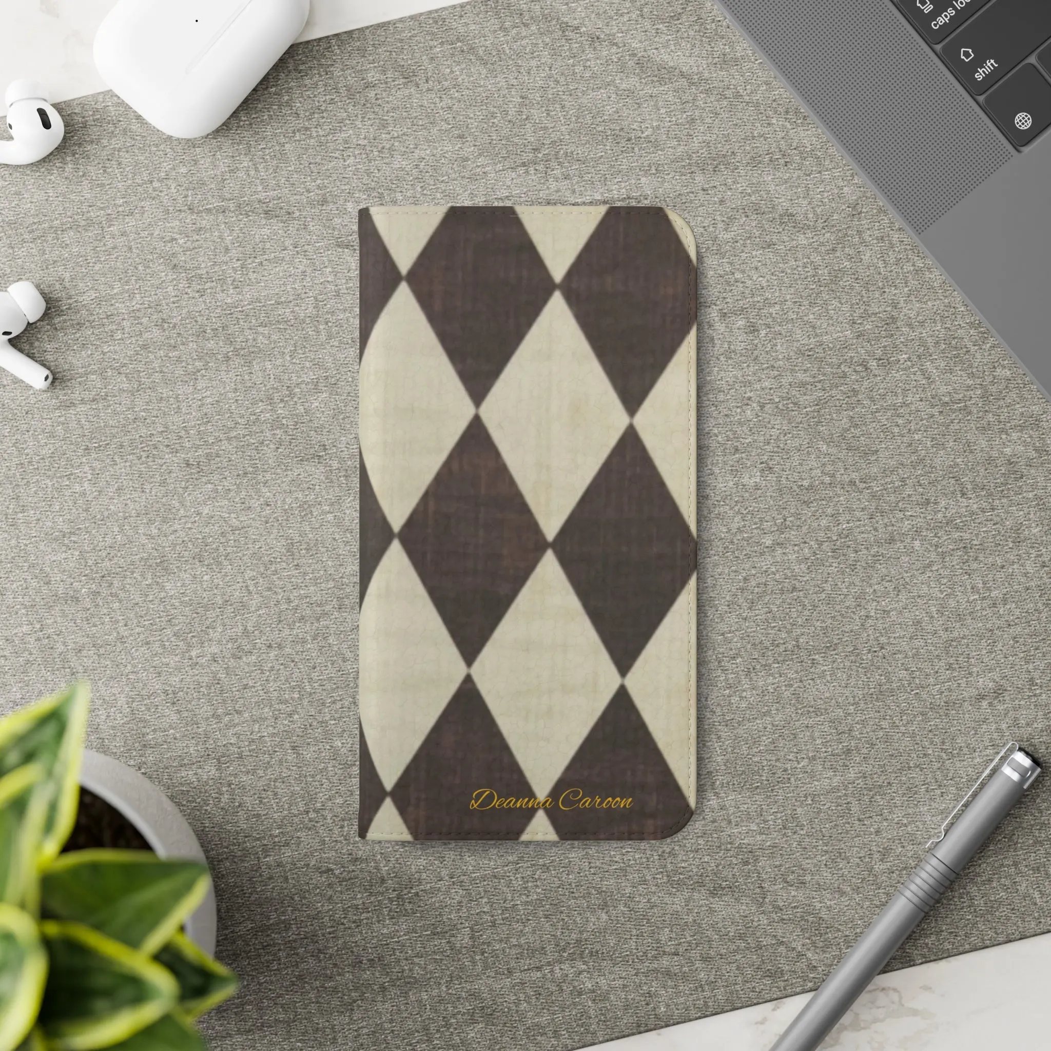 Customizable Name Diamond Phone Folio Cases