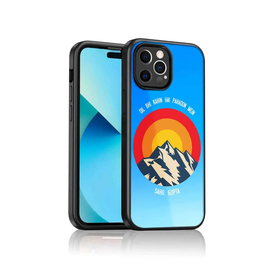 Customize Phone Cover iPhone 12 Pro Mobile Back Covers Design With Name -  Adventure Mountains