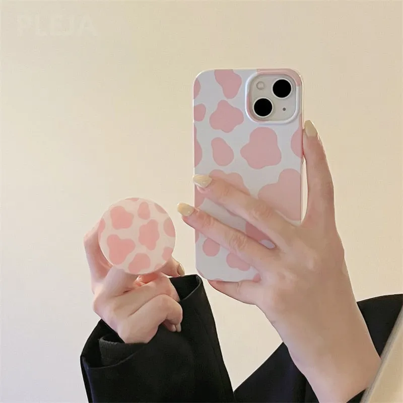 Cute Pink Leopard  Phone Case For iPhone 14