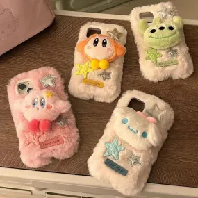 Cute Star Figure Plush Phone Case KI695