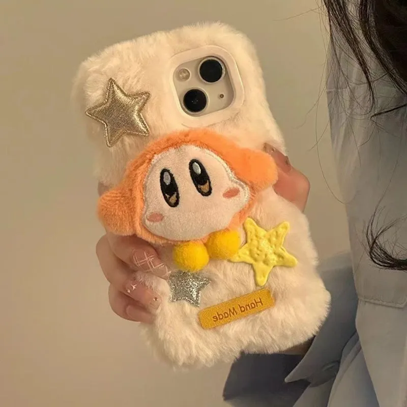 Cute Star Figure Plush Phone Case KI695