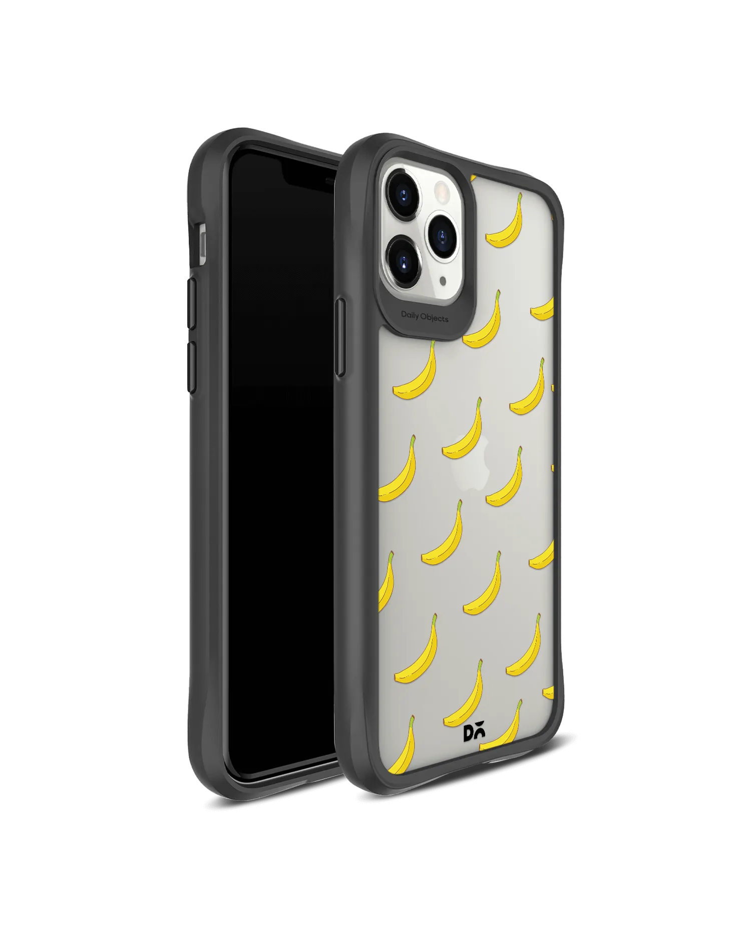 DailyObjects Banana Icon Black Hybrid Clear Case Cover For iPhone 11 Pro Max