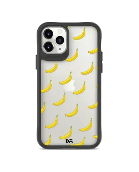 DailyObjects Banana Icon Black Hybrid Clear Case Cover For iPhone 11 Pro Max