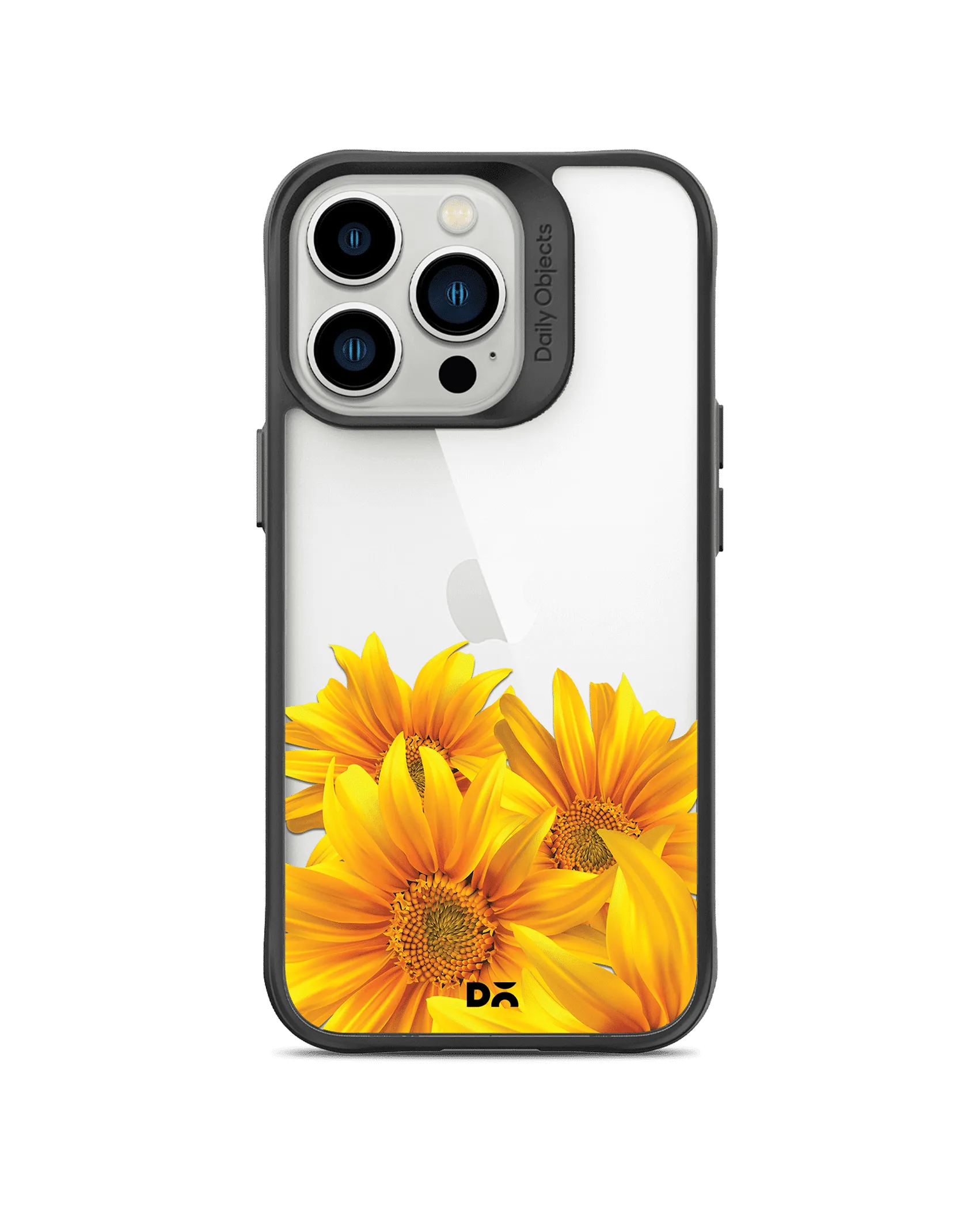 DailyObjects Clear Bright Sunflowers Black Hybrid Clear Phone Case Cover For iPhone 14 Pro