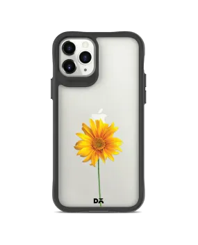 DailyObjects Clear Sunflower Black Hybrid Clear Case Cover For iPhone 11 Pro