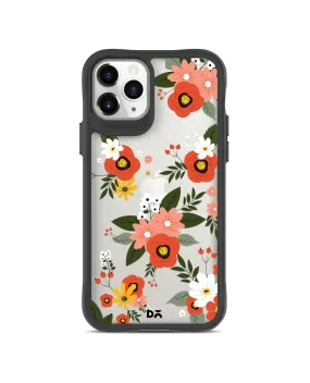 DailyObjects Flower Bunch Black Hybrid Clear Case Cover For iPhone 11 Pro Max