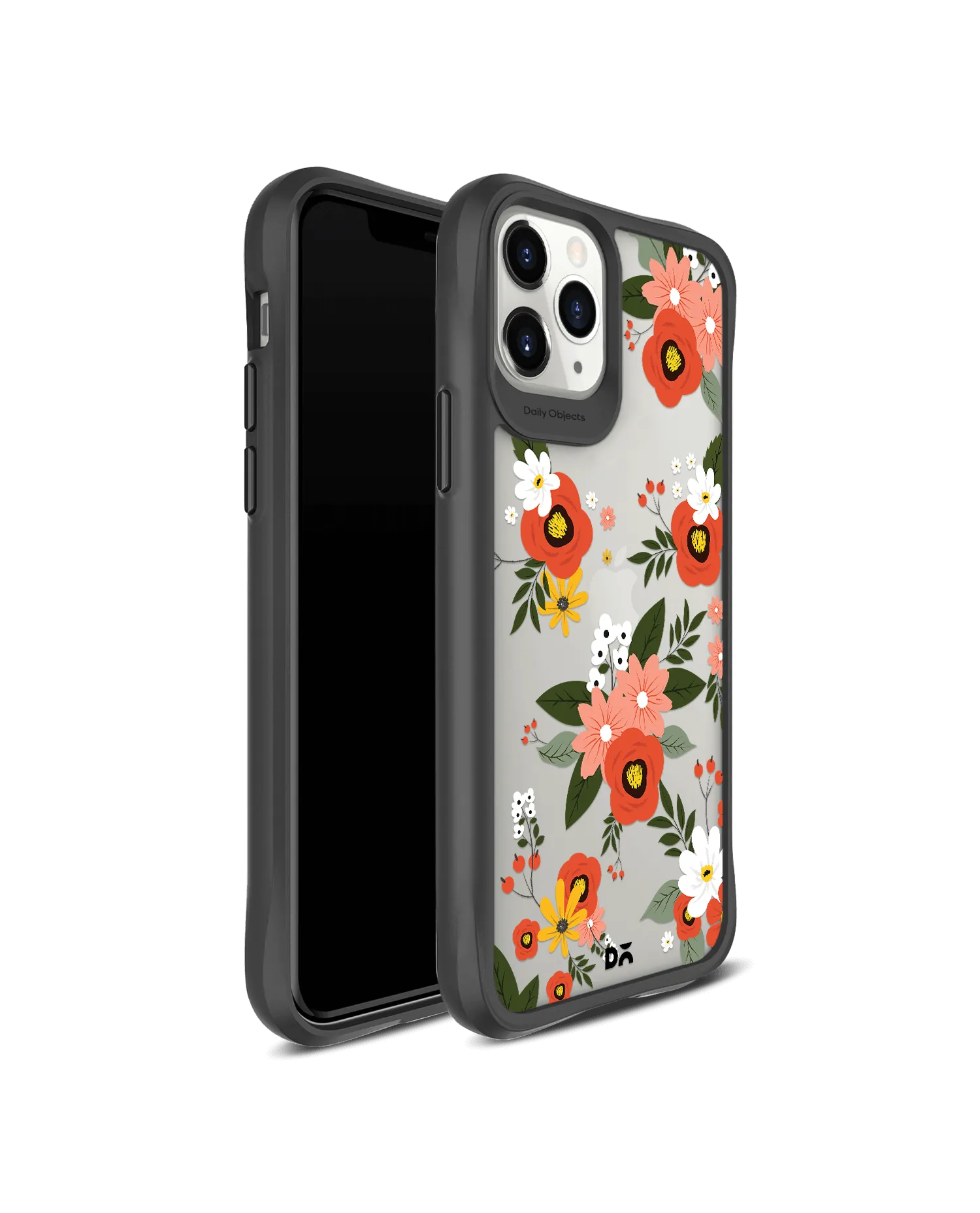 DailyObjects Flower Bunch Black Hybrid Clear Case Cover For iPhone 11 Pro Max