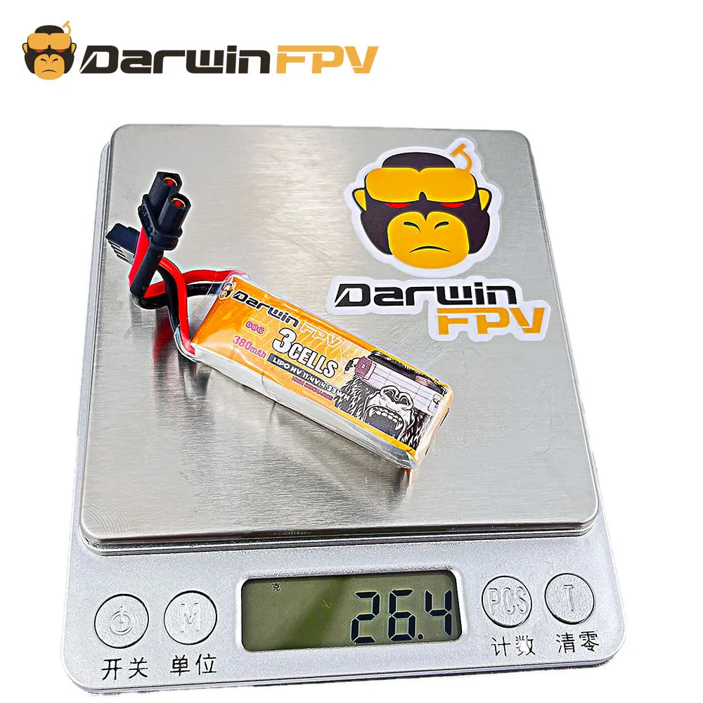 DarwinFPV 380mAh 3S 11.4V 60C fpv drone battery