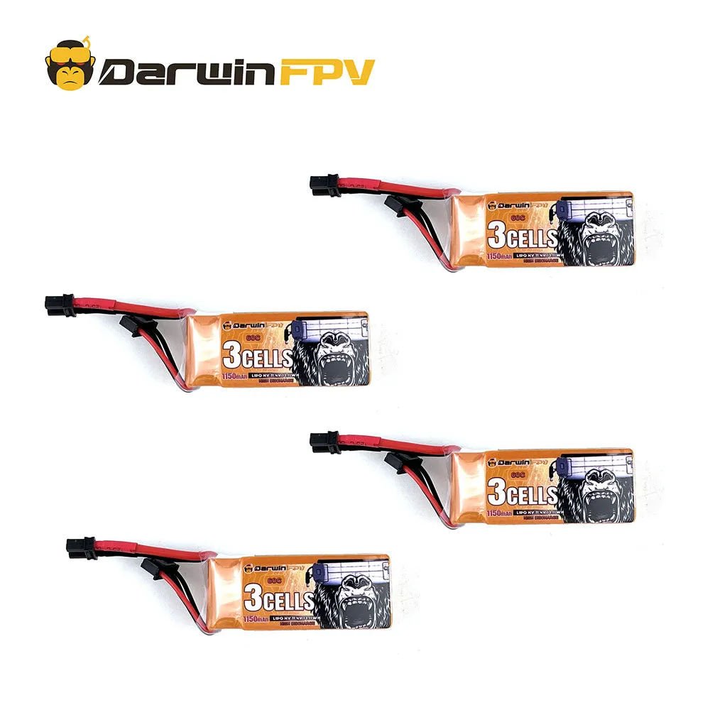 DarwinFPV 3S 1150mAh 60C 11.4V FPV Drone Battery