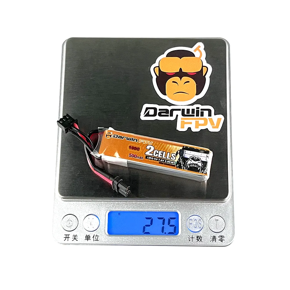 DarwinFPV 500mAh 2S 7.6V 100C FPV Drone Battery