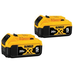 DeWALT Premium XR DCB205-2CK FG Rechargeable Battery Pack, 20 V Battery, 5 Ah