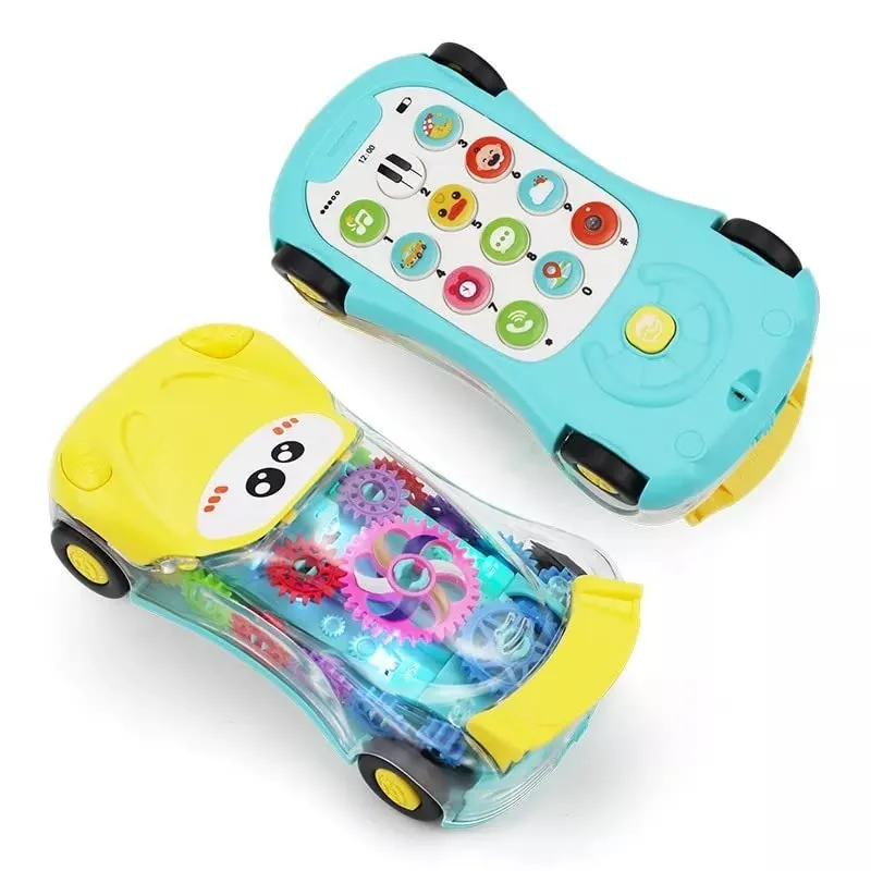 Early Educational Transparent Car Gear Phone For Kids - 216