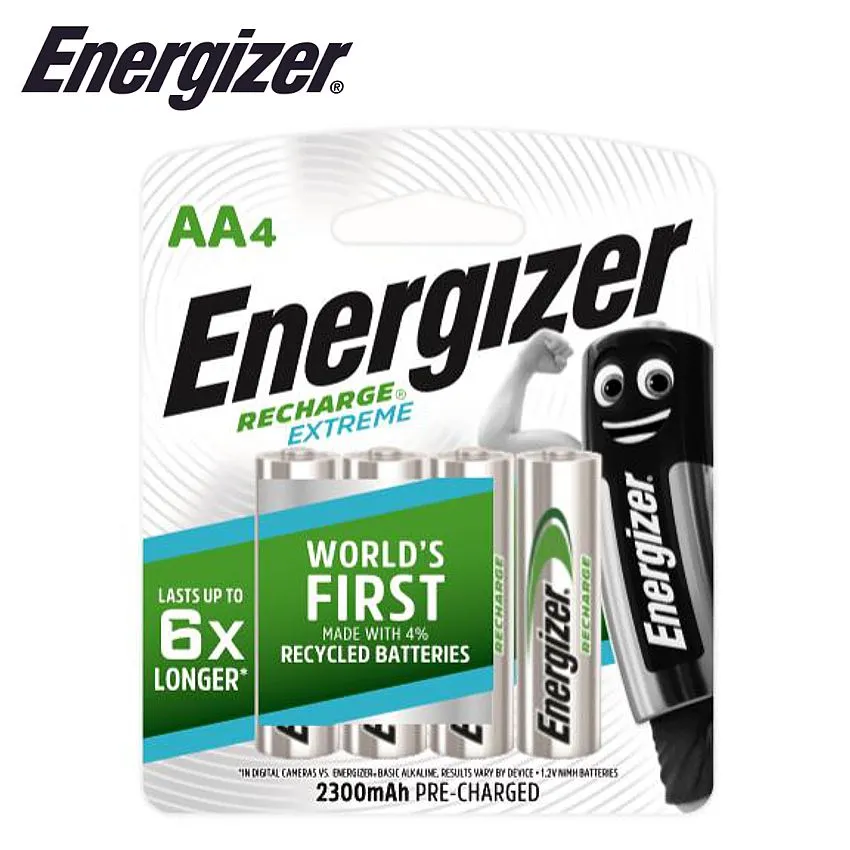 Energizer Recharge 2300Mah Extreme Aa - 4 Pack (Moq6)