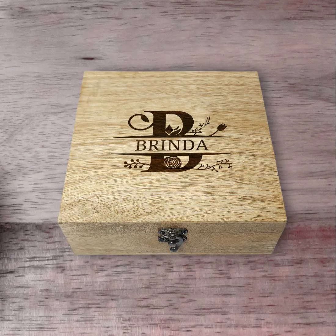 Engraving Personalised Wooden Jewellery Box Designs Gifts for Her - Name