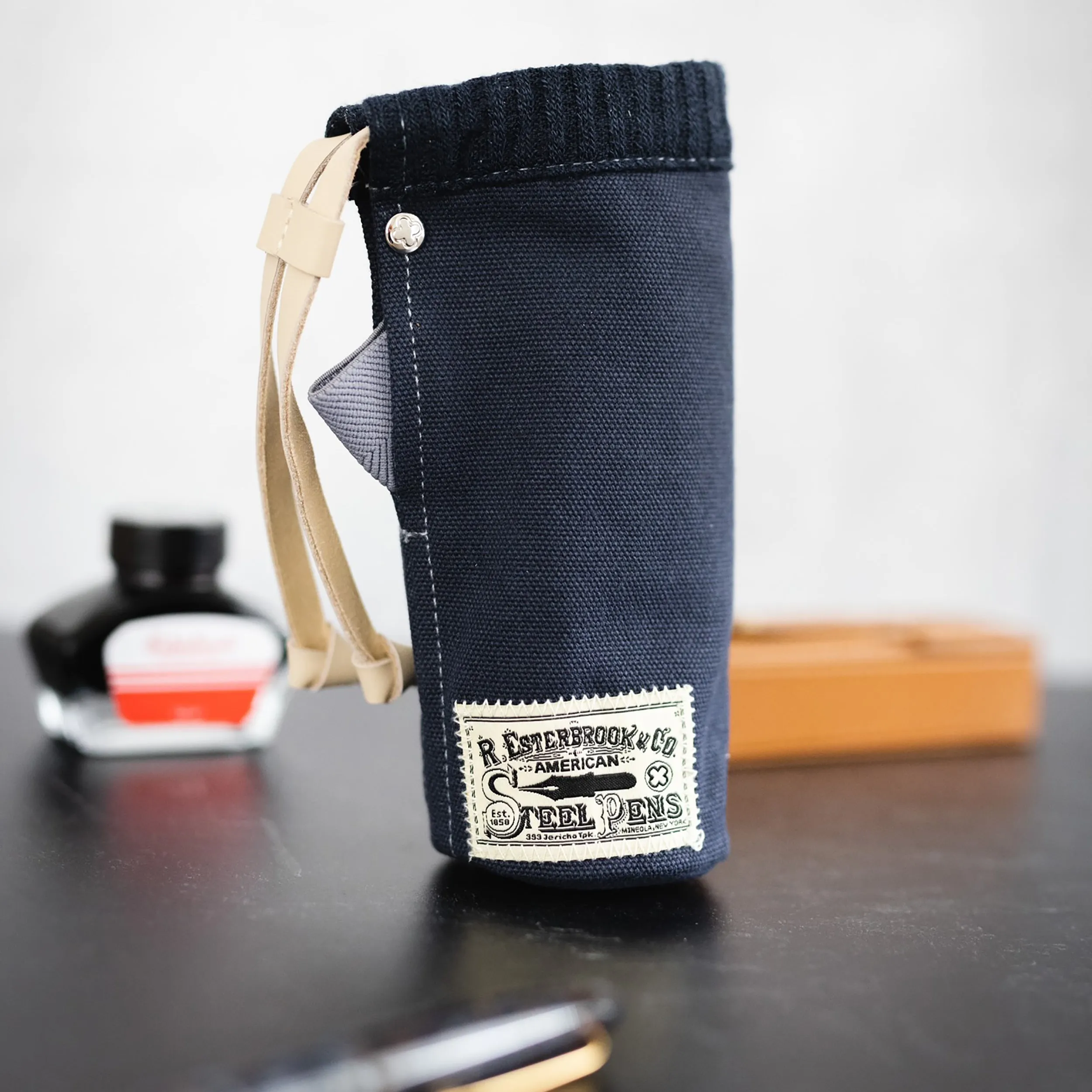 Esterbrook 2 Go Cup Pen Case in Navy Blue