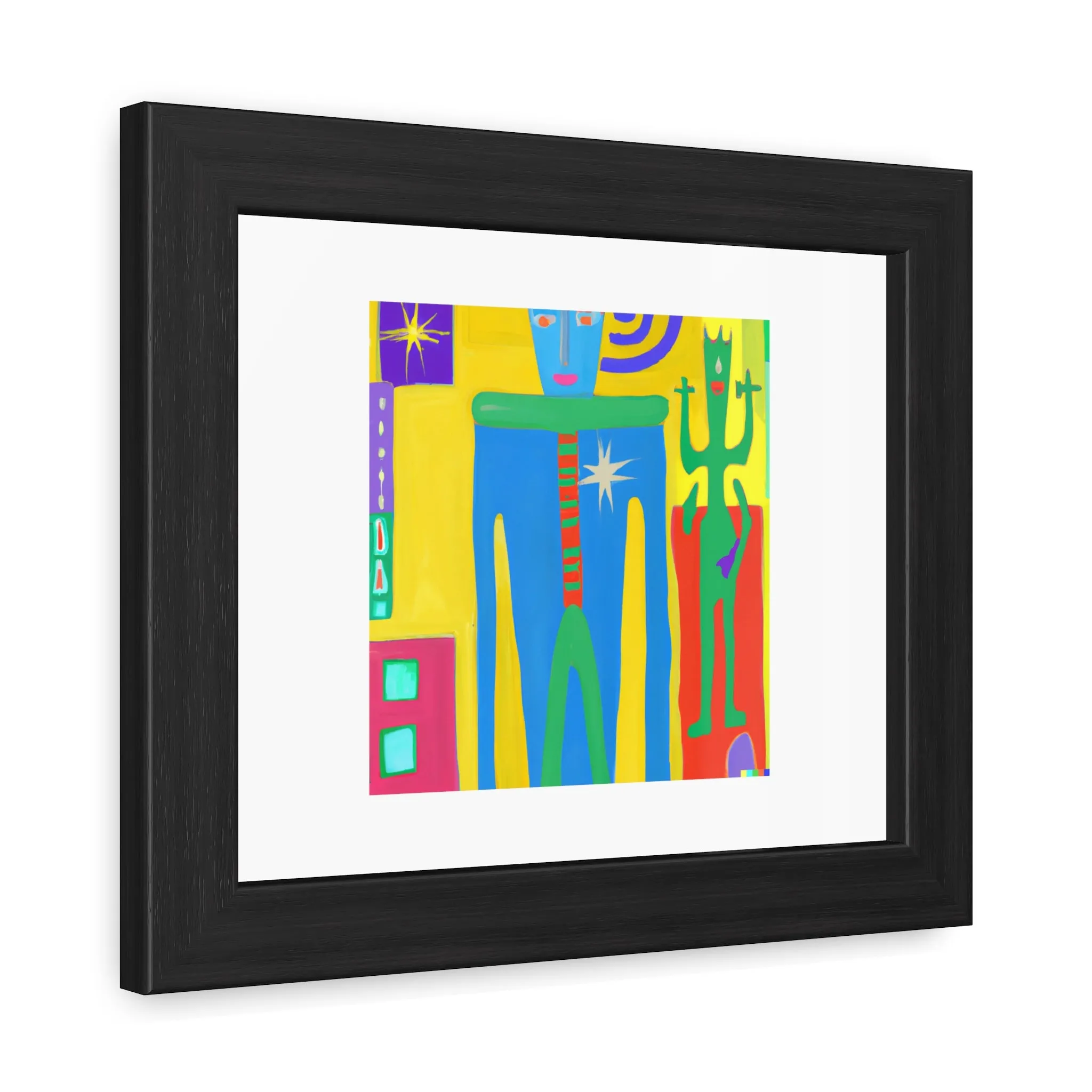 ET In The Style of Matisse Digital Art 'Designed by AI' Wooden Framed Print