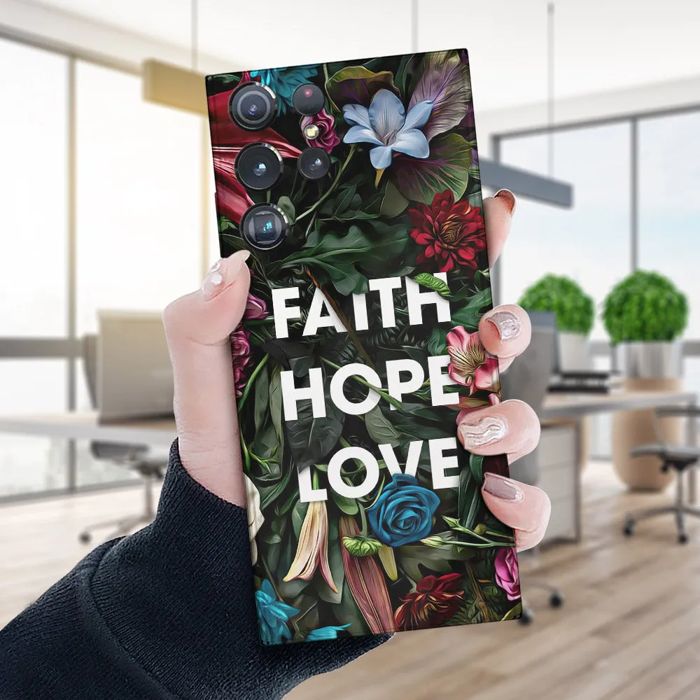 Faith Hope Love - Christian Phone Case - Religious Phone Case - Bible Verse Phone Case - Ciaocustom