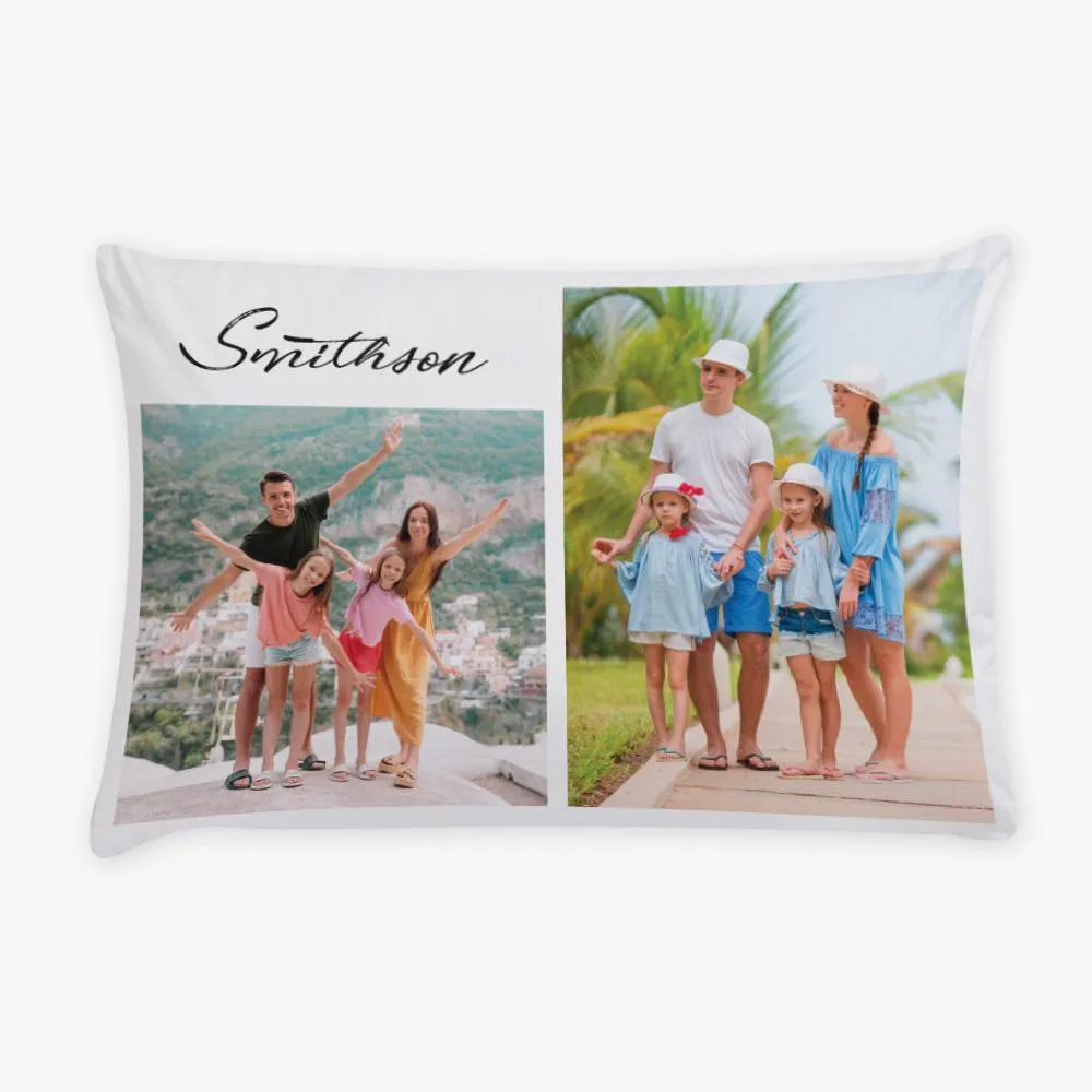 Family Photo Collage Personalized Sleeping Pillow case | Customized with Name Photo Pillow