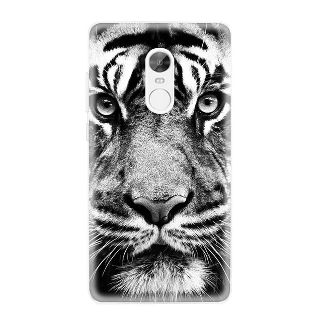 Fashion Tiger Painting TPU Cover Phone Case for Xiaomi Redmi 3 Pro 3S 3X Note 4 3 mi5S Mi4i Mi4C Mi4 mi Max Protective Shell