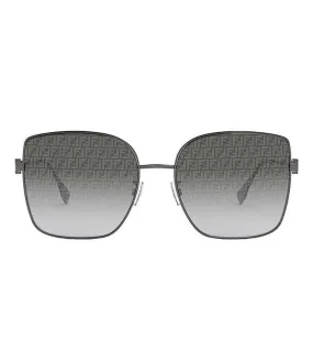 Fendi Women's Dark Grey Square Sunglasses