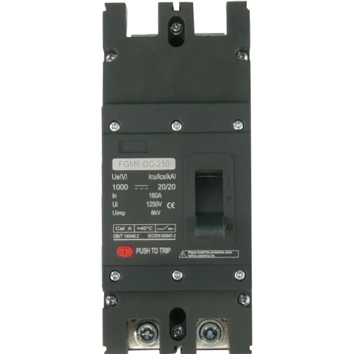 FGM6DC-2PL-800 700A, 2 Pole DC Moulded Case Circuit Breaker (MCCB) Fixed Type 20kA 700 Amp, 1500VDC