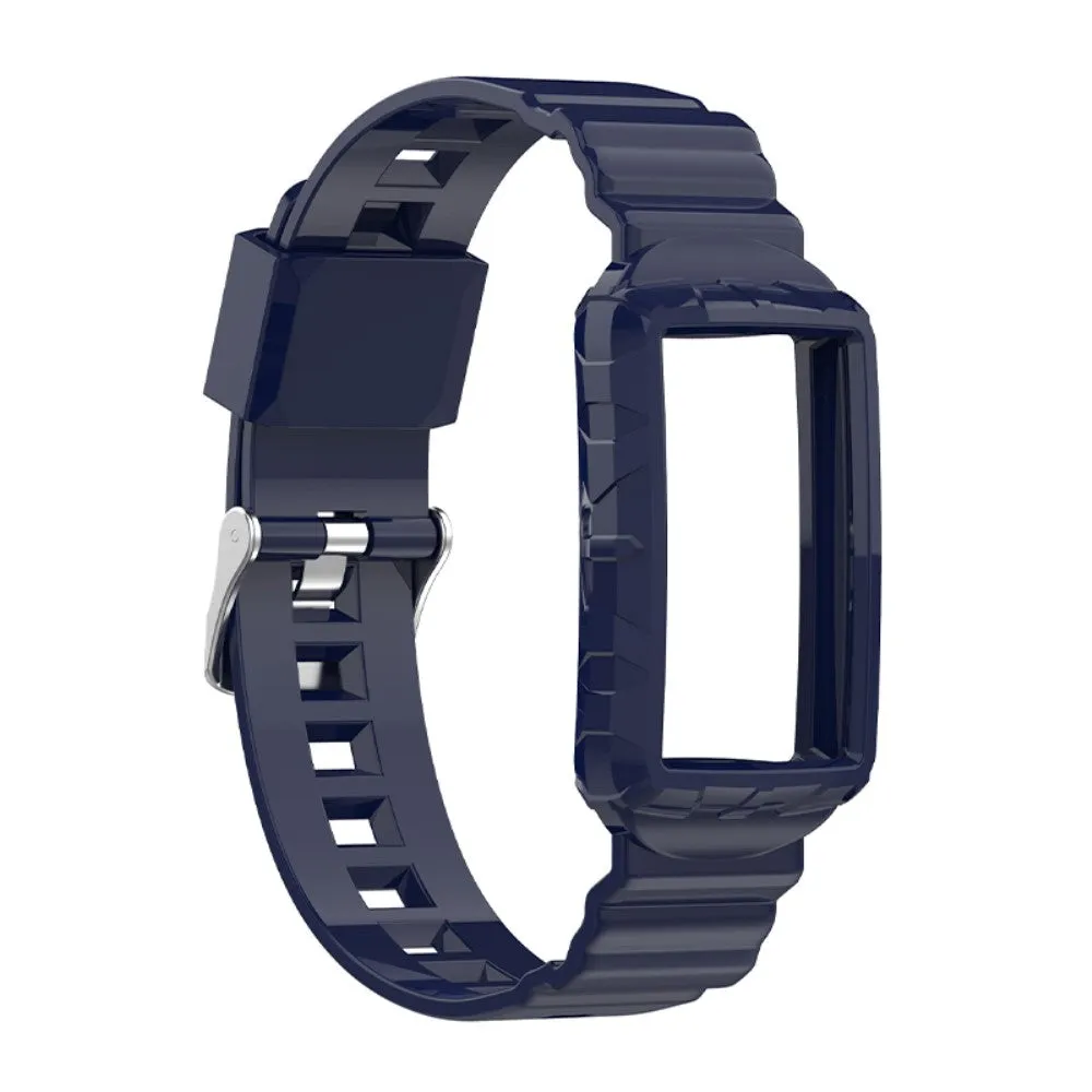 Fitbit Charge 5 / 4 / 3 integrated TPU cover   watch strap - Navy Blue