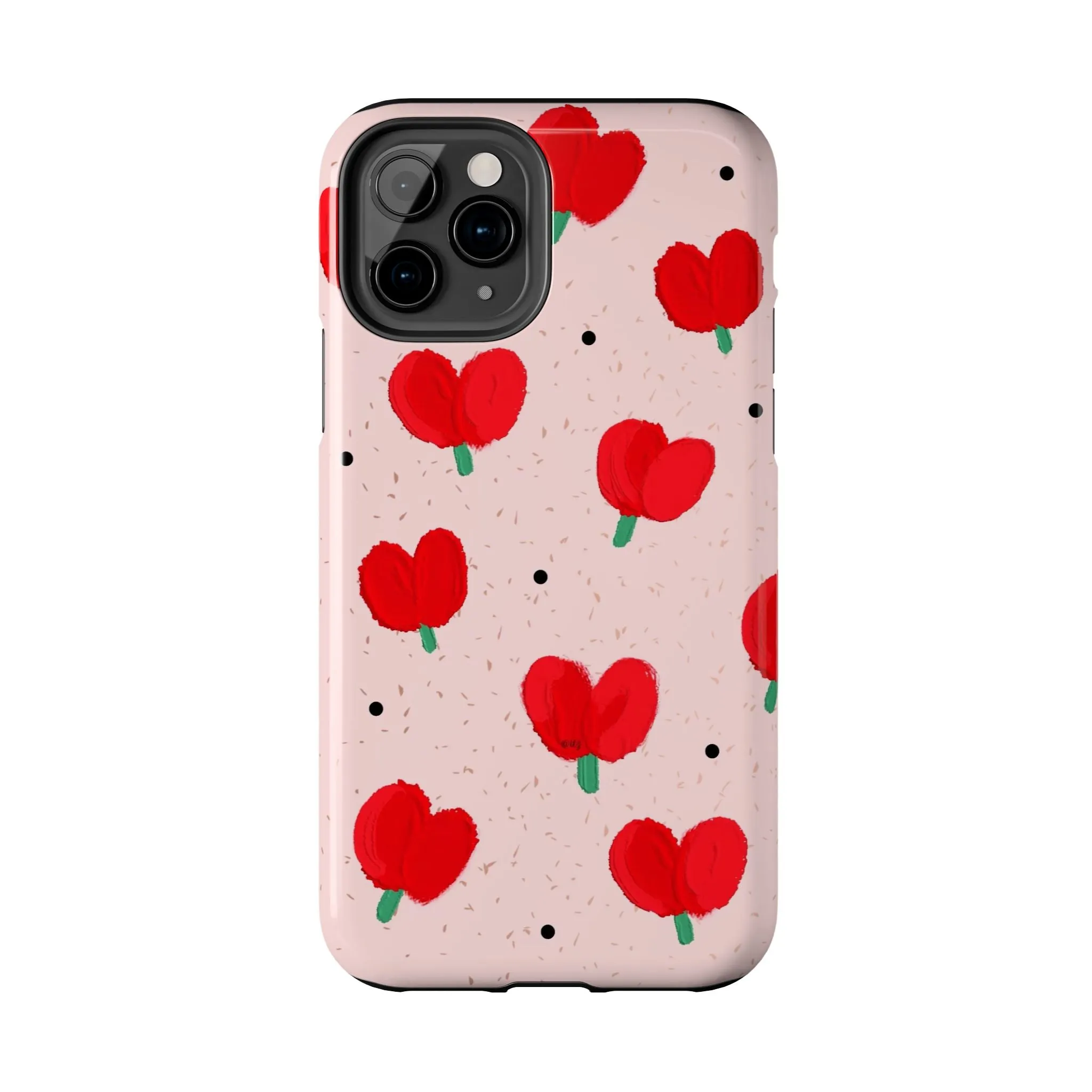 Floral Heart Aesthetic Tough iPhone Cases