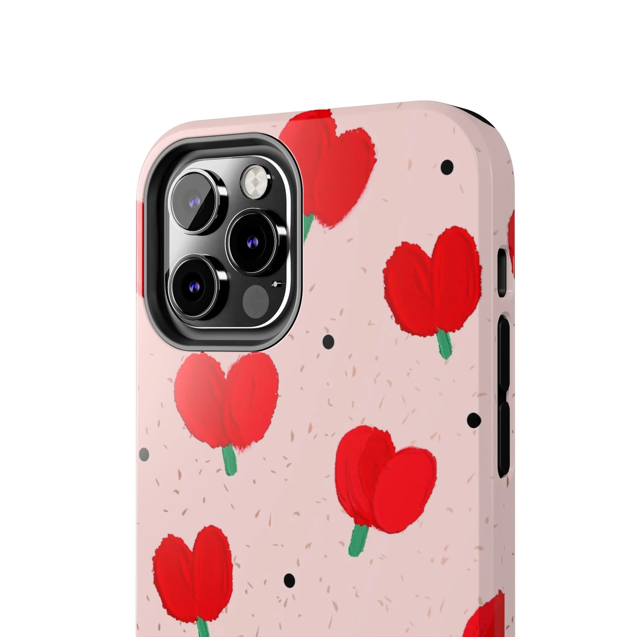 Floral Heart Aesthetic Tough iPhone Cases