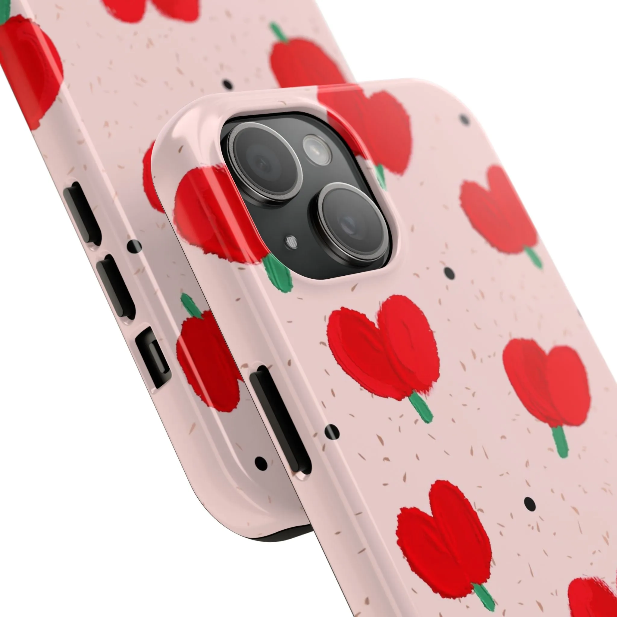 Floral Heart Aesthetic Tough iPhone Cases