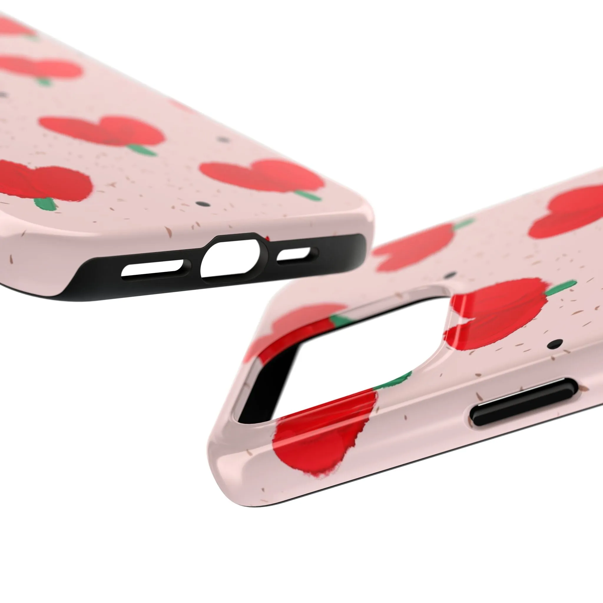 Floral Heart Aesthetic Tough iPhone Cases