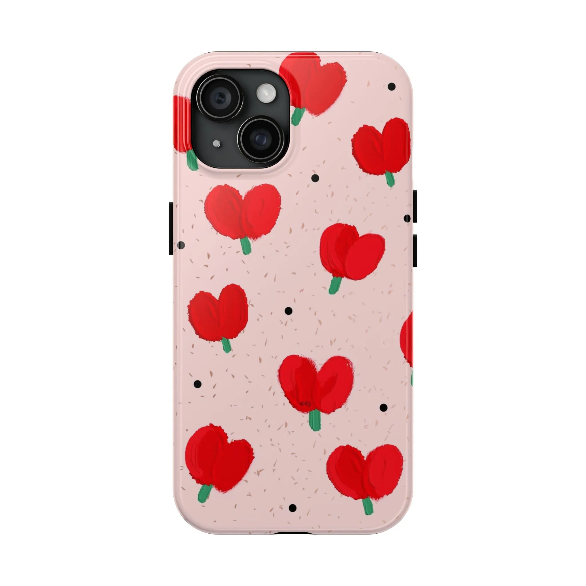 Floral Heart Aesthetic Tough iPhone Cases