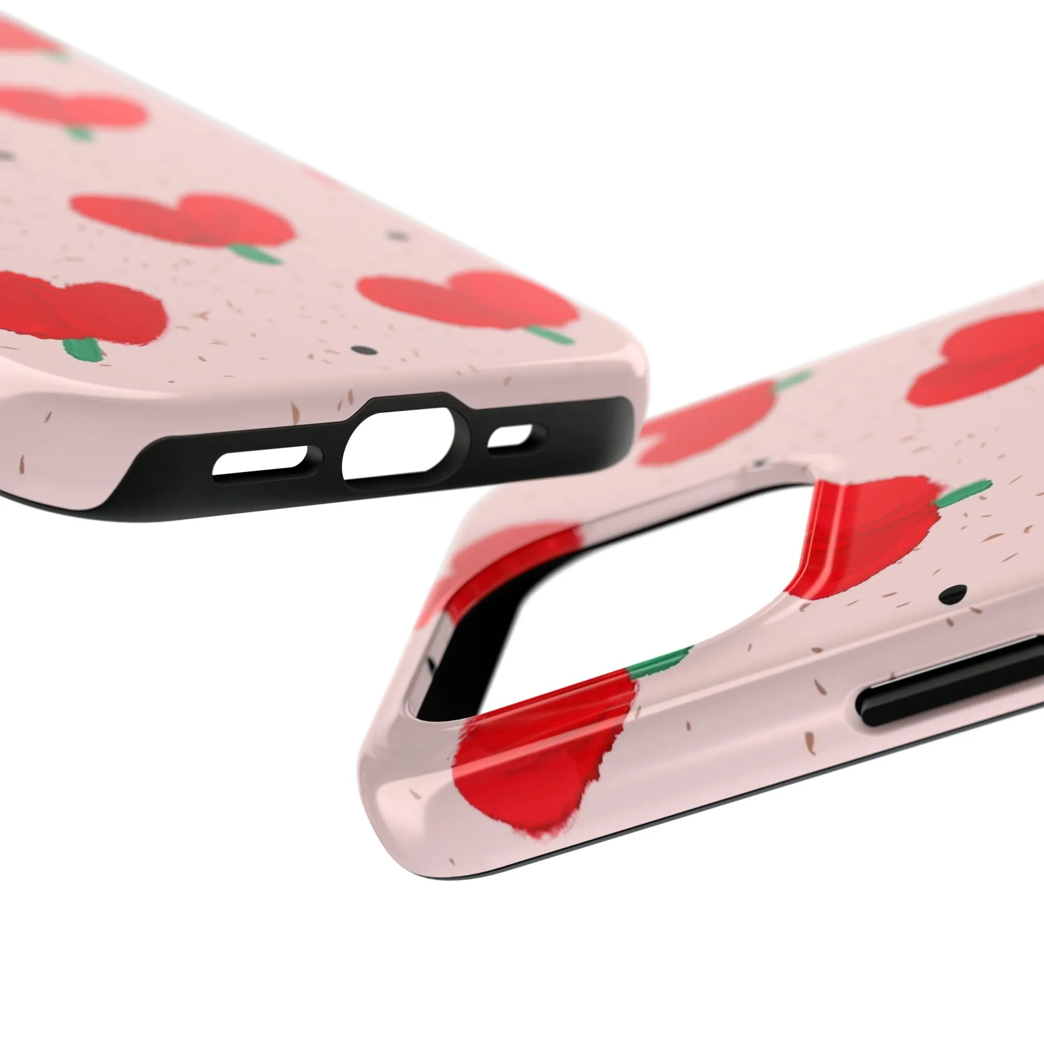 Floral Heart Aesthetic Tough iPhone Cases