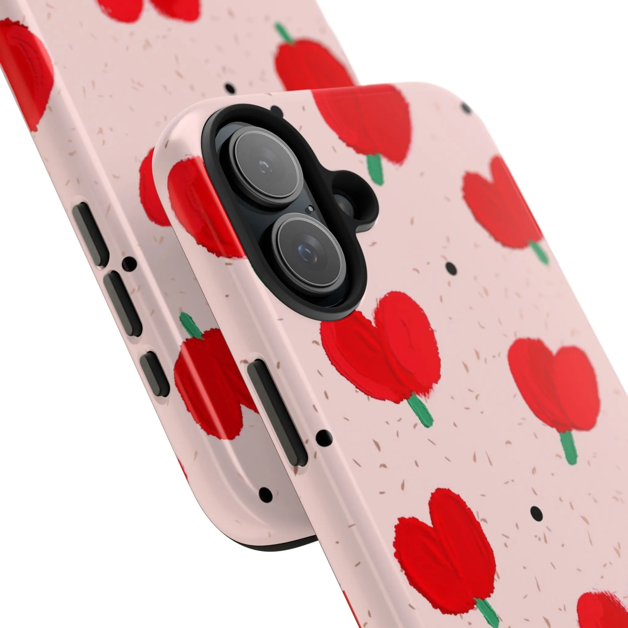 Floral Heart Aesthetic Tough iPhone Cases