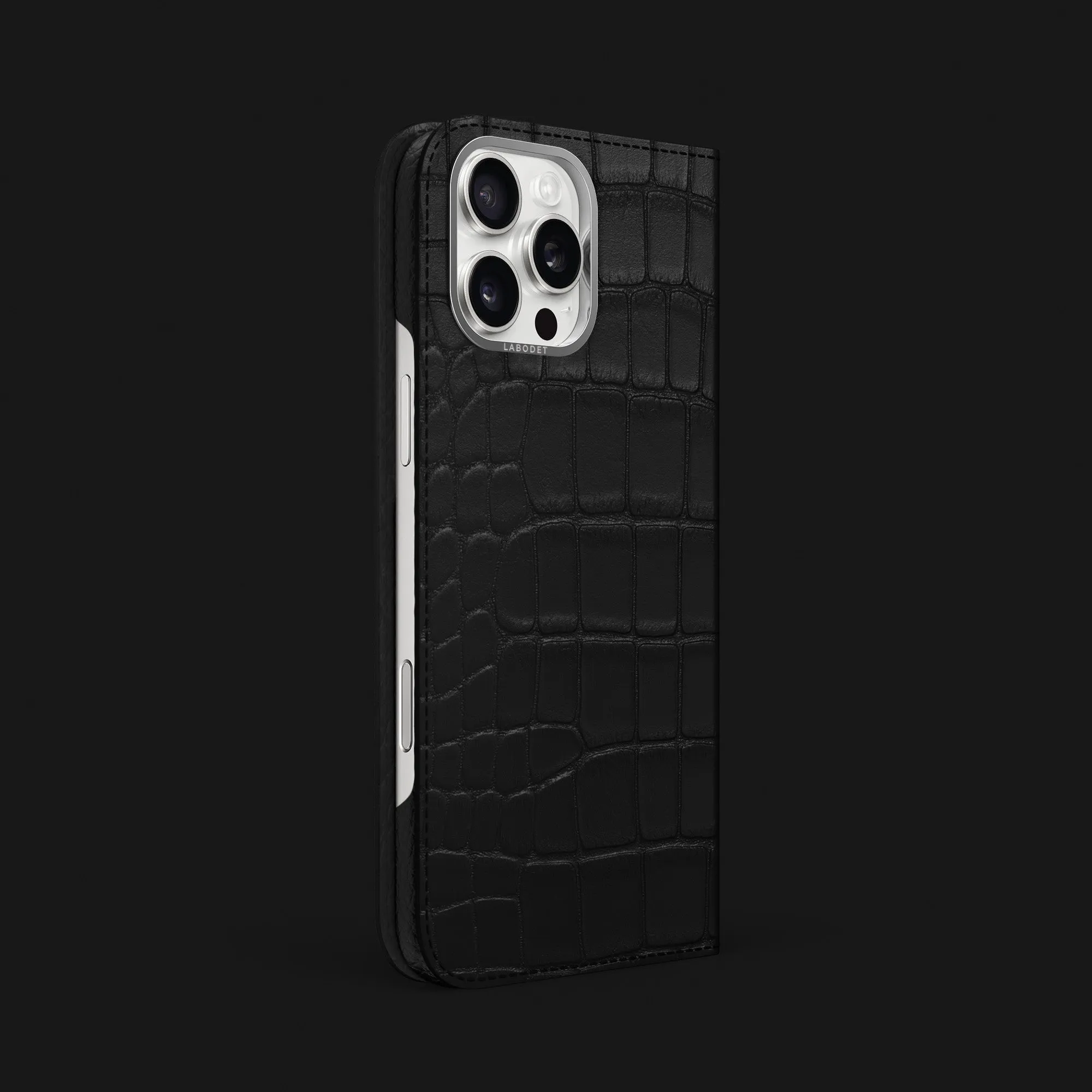 Folio Case Edition Black For iPhone 16 Pro Max In Alligator