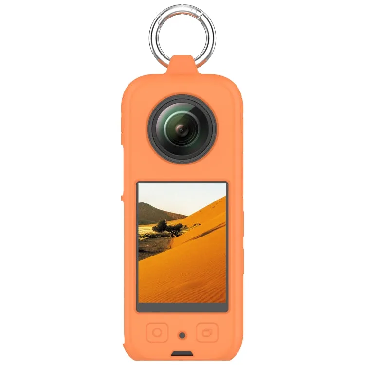 For Insta360 X3 Portable Silicone Protective Case(Orange)