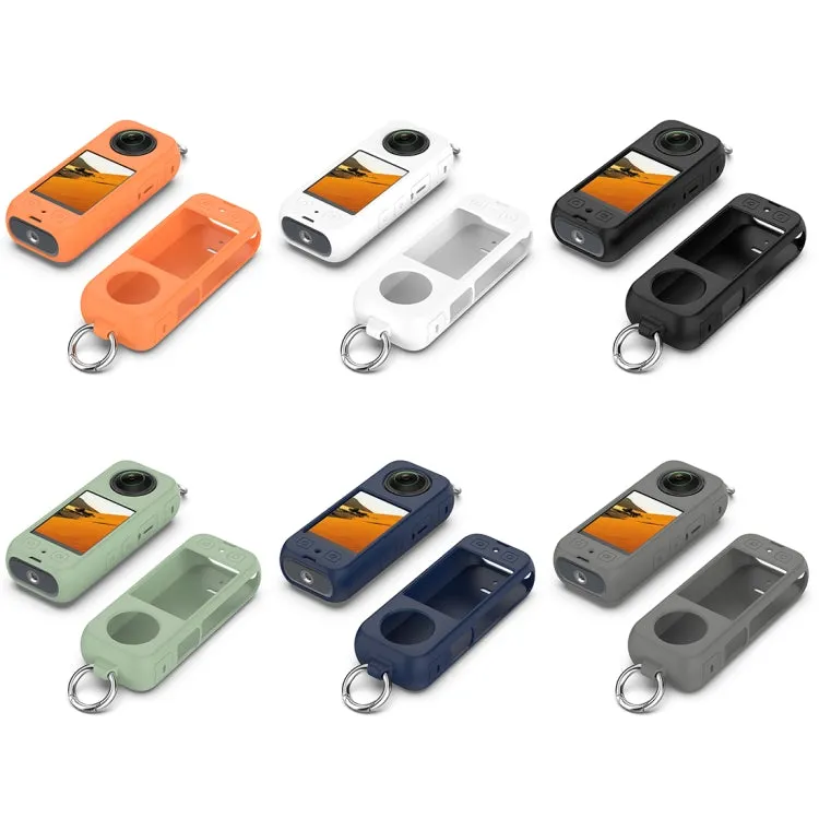 For Insta360 X3 Portable Silicone Protective Case(Orange)