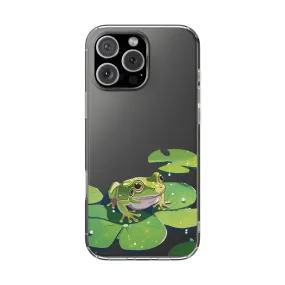 Frog Design Clear Phone Case - Nature Inspired, Perfect for Nature Lovers