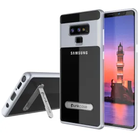 Galaxy Note 9 Lucid 3.0 PunkCase Armor Cover w/Integrated Kickstand and Screen Protector [Silver]